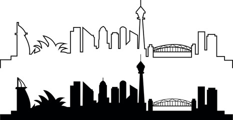 Obraz premium city skyline of sydney