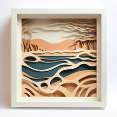 three-dimensional picture of the landscape of nature in the style of abstraction 