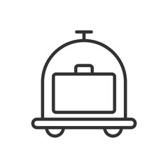 Hotel luggage Trolley Icon Sign Symbol