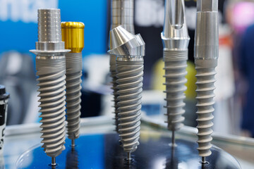 Dental implants and dental instruments and tools.