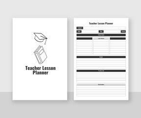 Teacher Lesson Planner KDP Interior, Lesson Planner kdp interior