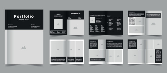 Design portfolio template and Digital Portfolio Layout, Photography Portfolio Layout