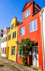 Naklejka premium historic buildings at the old town of Luebeck - Germany