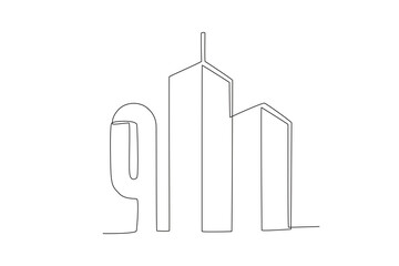 A tower the 911 incident occurred. 911 one-line drawing