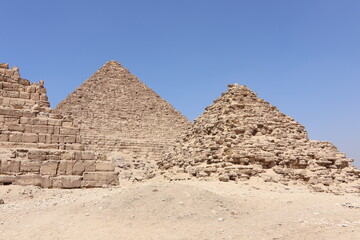 Fototapeta na wymiar The great pyramid in gza with sphinx UNESCO