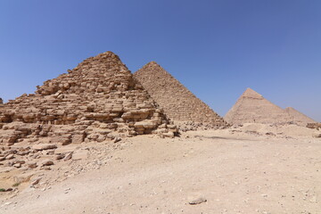 The great pyramid in gza with sphinx UNESCO