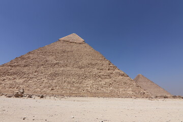 Fototapeta na wymiar The great pyramid in gza with sphinx UNESCO