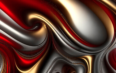 Black and gold wallpaper with a gold swirl and a black background