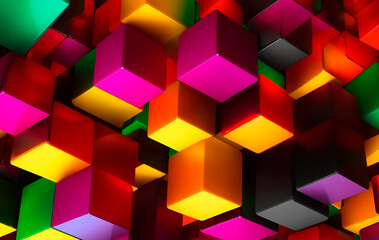 vector abstract shapes cube background