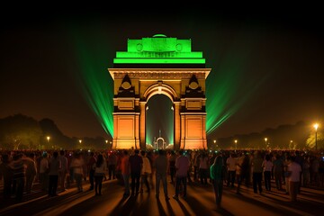 arc de triomphe at night