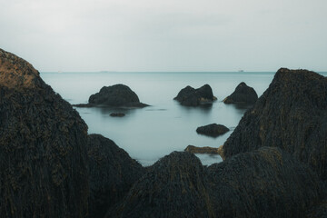 A moody scene at the beach