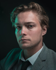 A businessman is ready for action