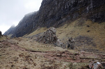trekking in the mountains