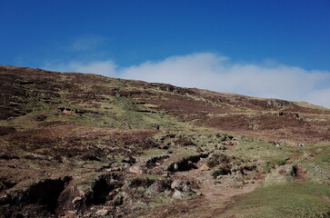 trekking in the mountains