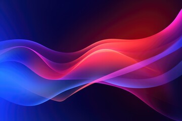 Obraz premium Abstract blue, violet and pink swirl wave background. Flow liquid lines design element. Colorful motion elements with neon led illumination. Abstract futuristic background
