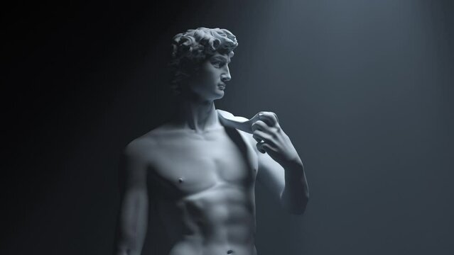 DAVID STATUE by Michelangelo in a 3D animation