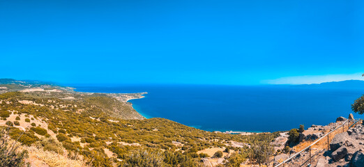 Ruins of ancient city Assos with temple of Athena - Canakkale, Turkey
