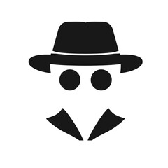  incognito, anonymous - vector icon, isolated