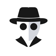  incognito, anonymous - vector icon, isolated