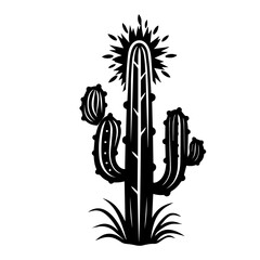 Fototapeta na wymiar cactus silhouette illustration 