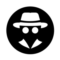 incognito, anonymous - vector icon, isolated