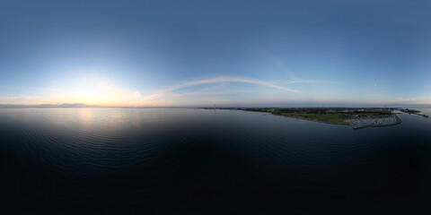sunrise over the lake