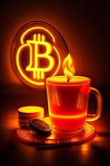 cup of coffee with money