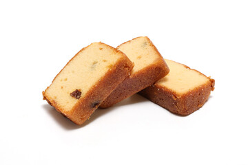 白背景のパウンドケーキ