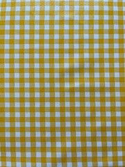 Yellow and white plaid material