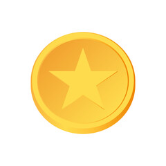Fototapeta premium Golden money. Rotating gold coin.