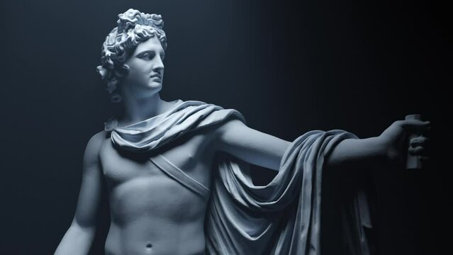 Apollo Sculpture in a 3D animation
