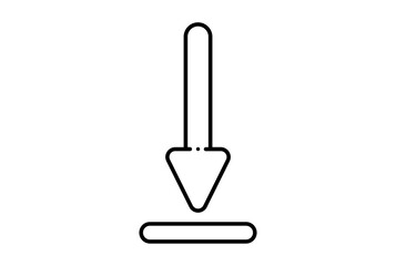 Download arrow line icon black website symbol minimalist outline sign