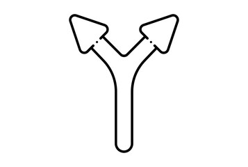 Double arrow line icon black website symbol minimalist outline sign