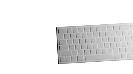 computer keyboard isolated on white
