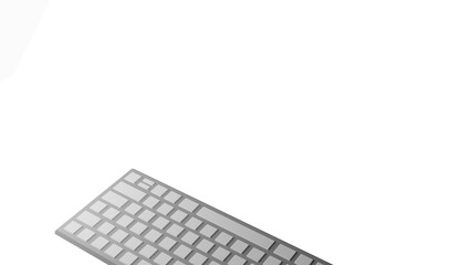 computer keyboard isolated on white