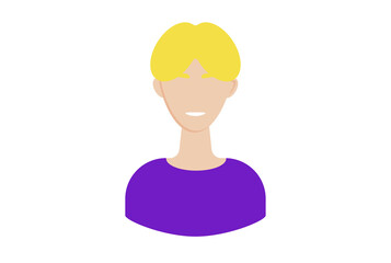 Blond guy avatar icon character web symbol person app sign