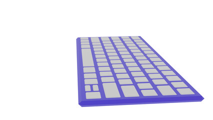 computer keyboard isolated on white
