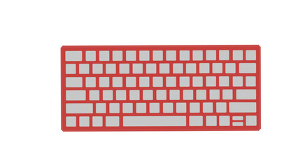 computer keyboard isolated on white