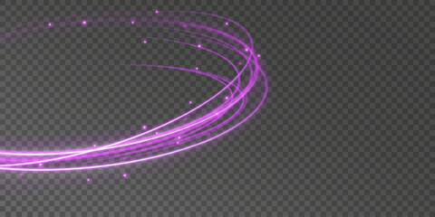 Neon swirl. Curve blue line light effect. Abstract ring background with glowing swirling background. Energy flow tunnel. Blue portal, platform. Magic circle vector. Luminous spiral. round frame