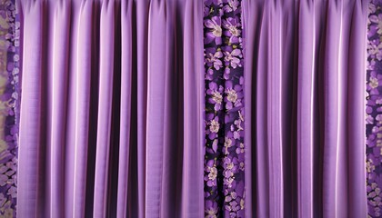 purple curtain with a pattern, Ai generated 