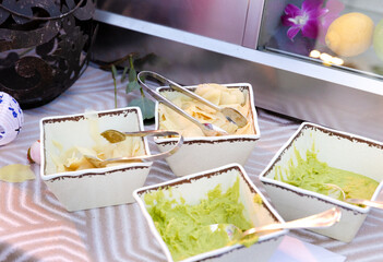 wasabi and ginger bowls