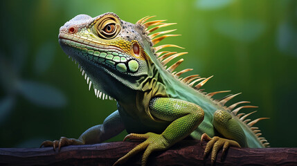 Obraz premium iguana on a tree