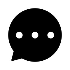 Speech bubble icon, isolated on white background