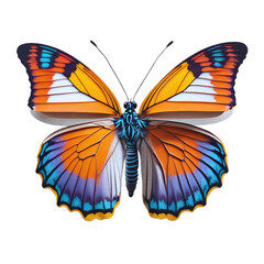 Fototapeta premium Flutter into Style: 3D Butterfly Clipart Sticker for Wall Decor & More