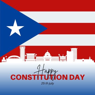 Premium Vector | Vector illustration for puerto rico constitution day