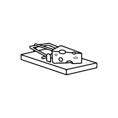 mousetrap vector illustration with concept