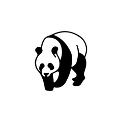 vector illustration of a walking panda