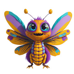 Obraz premium Flutter into Style: 3D Butterfly Clipart Sticker for Wall Decor & More