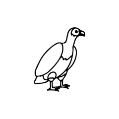 vector illustration of a vulture