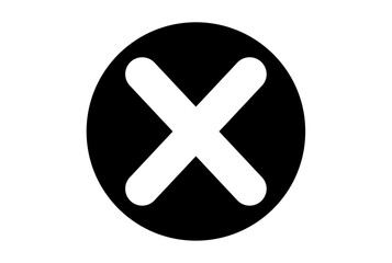 close web icon black cross x symbol app sign art